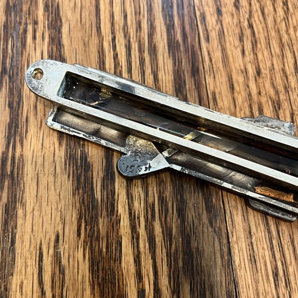 Yossi Steinberg Mezuzah. HANDMADE Judaica by Israeli Artist. Resin And Metal. - Picture 9 of 13